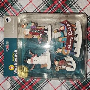 Santa's Workbench Santa/Snowman Holiday Figurine Set